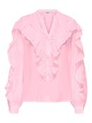 Onlmarriah Frill V Neck Shirt-Flushing Pink image