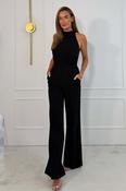 Fifi Halter Tie Jumpsuit Black