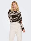 Onlsoph Long Sleeve Stripe Top-Brown/Cream image