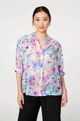 Stella Morgan Floral print top with back button detail image