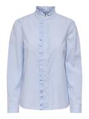 Onlgiada Frill Neck Shirt-Blue/White Stripe image