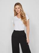 Vimodala V Neck White T-Shirt image