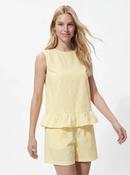 Pcbibby Sleeveless Top-Yellow Check image
