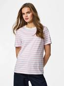 Pcria Stripe T-Shirt-White/Pink