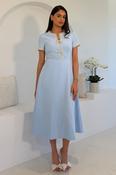 Natalia Beaded Bow Midi Dress Blue image
