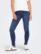 Onlpower Mid Waist Push Up Skinny Jeans-Dark Blue Denim