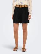 Onlibiza High Waist Belted Shorts-Black image