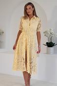 Meadow Short sleeve midi dress Yellow image