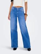 Onlmadison Blush High Waist Wide Leg Denim Jeans-Bright Blue Denim image