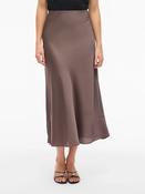 Viellette High Waist Midi Skirt-Brown image