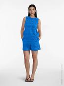 Viyara Sleeveless Broderie Anglaise Top-Victoria Blue image