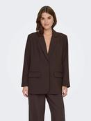 Onllinda Raven Long Sleeve Boyfriend Blazer-Coffee Bean