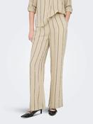 Jdyava Mid Waist Pull Up Trousers-Beige/Black Stripe image