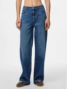 Pcsilke Mid Waist Wide Leg Jeans-Medium Blue Denim
