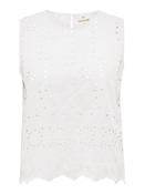 Jdymarina Sleeveless Embroideried Top-White