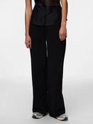 Pcgunhild High Waist Wide Leg Trousers-Black