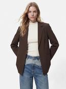 Pcbosella Loose Blazer-Hot Fudge