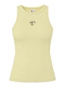 Pcmay Embroidery Tank Top-Yellow image