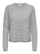 Jdylupi Stripe Knit Sweater-Grey/Cream