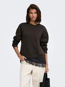 Jdyella Lace Detail Sweater-Chocolate Torte