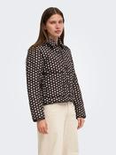 Onldottie Quilted Jacket-Brown/Cream Polka Dot image