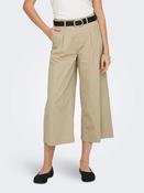 Onltanny Mid Waist Pleated Culottes-Beige image