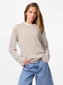 Pcselma Long Sleeve Top-White/Brown Stripe image