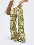 Jdytami Mid Waist Wide Trousers-Green/Cream