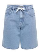 Onlhope High Waist Wide String Shorts-Light Blue Denim
