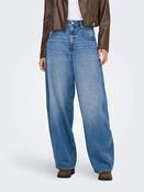 Onltaylor High Waist Barrel Leg Jeans-Medium Blue Denim image