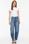 Vibrady Barrel Jeans- Medium Blue Denim image