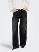 Onltoledo Mid Waist Loose Straight Denim Jeans-Washed Black image