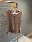 Vigabe Knitted Waistcoat-Light Brown