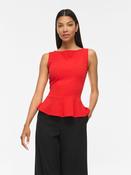 Viclara Boatneck Top-Red image