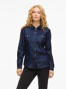 Vibista Denim Shirt-Dark Blue Denim image