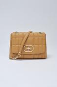 Padded Faux Leather Bag-Tan