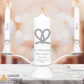 Personalised Wedding Candles Tying the Knot image