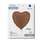 Heart 18" Satin Chocolate image