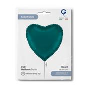 Heart 18inc Satin Emerald Green Single Pack image