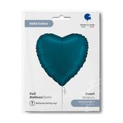 Heart 18" Satin Petrol Blue image