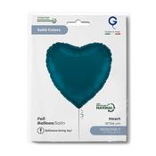 Heart 18inc Satin Petrol Blue Single Pack image