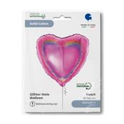 Heart 18" Glitter Holographic Fuxia image