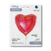 Heart 18" Glitter Holographic Red image
