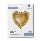 Heart 18" Glitter Holographic Gold 5 image