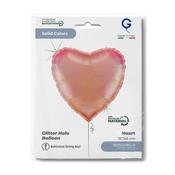 Heart 18inc Glitter Holographic Rose Gold - Single Pack image