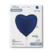 Heart 18" Satin Blue Navy image