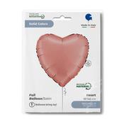 Heart 18" Satin Rose Gold image
