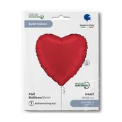 Heart 18" Satin Rubin Red image