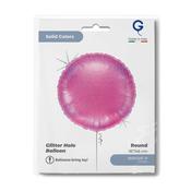 Round 18inc Glitter Holographic Fuxia - Single Pack image