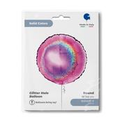 Round 18" Glitter Holographic Fuxia image